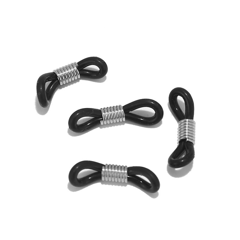 20 komada Opružni prsten od nehrđajućeg čelika Gumeni krajevi Kopče Konektori za naočale za lančić ogrlicu