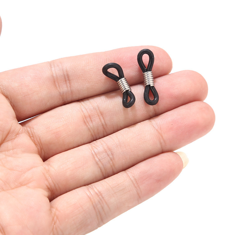 20 komada Opružni prsten od nehrđajućeg čelika Gumeni krajevi Kopče Konektori za naočale za lančić ogrlicu
