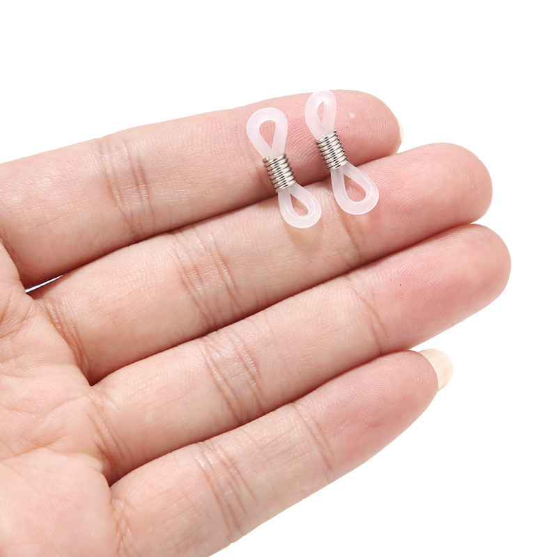 20 komada Opružni prsten od nehrđajućeg čelika Gumeni krajevi Kopče Konektori za naočale za lančić ogrlicu