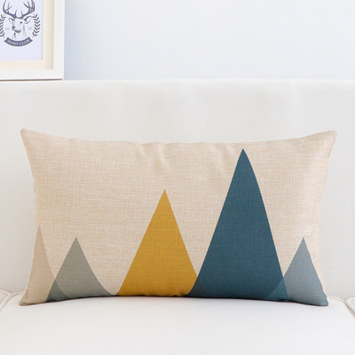 Κάλυμμα μαξιλαριού λινό Geometric Elk Design για Καναπέ Μοντέρνα Nordic Μαξιλαροθήκη σαλονιού 30X50cm Καλύμματα μαξιλαριού μέσης Διακόσμηση σπιτιού