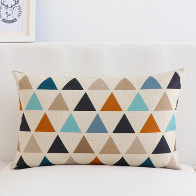 Κάλυμμα μαξιλαριού λινό Geometric Elk Design για Καναπέ Μοντέρνα Nordic Μαξιλαροθήκη σαλονιού 30X50cm Καλύμματα μαξιλαριού μέσης Διακόσμηση σπιτιού