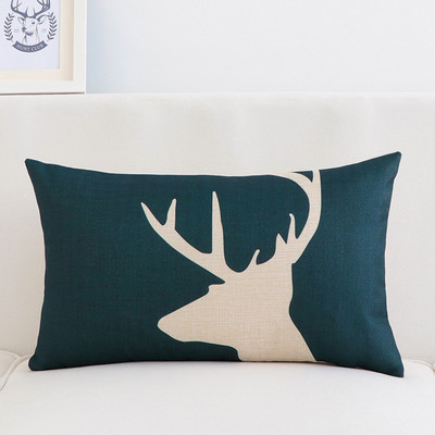 Κάλυμμα μαξιλαριού λινό Geometric Elk Design για Καναπέ Μοντέρνα Nordic Μαξιλαροθήκη σαλονιού 30X50cm Καλύμματα μαξιλαριού μέσης Διακόσμηση σπιτιού