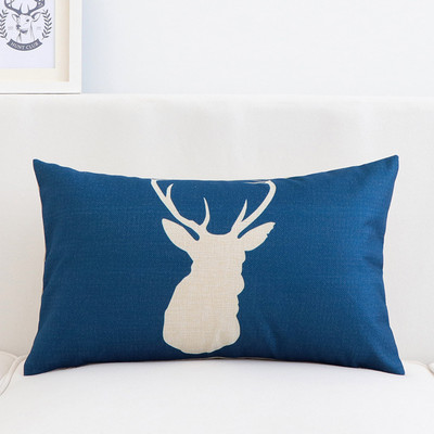 Κάλυμμα μαξιλαριού λινό Geometric Elk Design για Καναπέ Μοντέρνα Nordic Μαξιλαροθήκη σαλονιού 30X50cm Καλύμματα μαξιλαριού μέσης Διακόσμηση σπιτιού