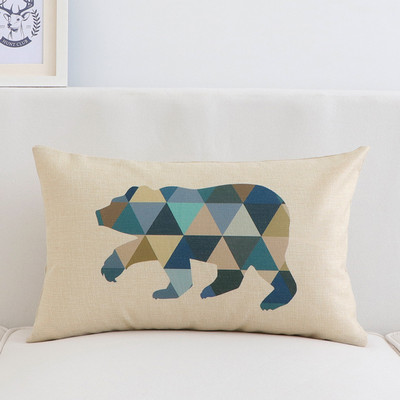 Κάλυμμα μαξιλαριού λινό Geometric Elk Design για Καναπέ Μοντέρνα Nordic Μαξιλαροθήκη σαλονιού 30X50cm Καλύμματα μαξιλαριού μέσης Διακόσμηση σπιτιού
