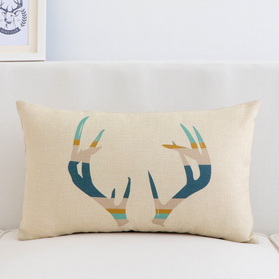 Κάλυμμα μαξιλαριού λινό Geometric Elk Design για Καναπέ Μοντέρνα Nordic Μαξιλαροθήκη σαλονιού 30X50cm Καλύμματα μαξιλαριού μέσης Διακόσμηση σπιτιού