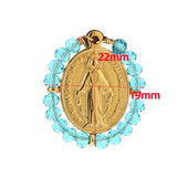 4 kom Ručno izrađene kristalne perle od nehrđajućeg čelika Zlatna medalja Religiozni Maria Privjesci za žene Ogrlica DIY komponente