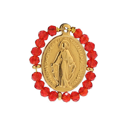 4 kom Ručno izrađene kristalne perle od nehrđajućeg čelika Zlatna medalja Religiozni Maria Privjesci za žene Ogrlica DIY komponente