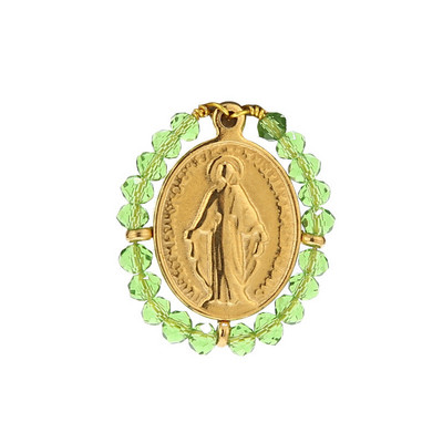 4 kom Ručno izrađene kristalne perle od nehrđajućeg čelika Zlatna medalja Religiozni Maria Privjesci za žene Ogrlica DIY komponente