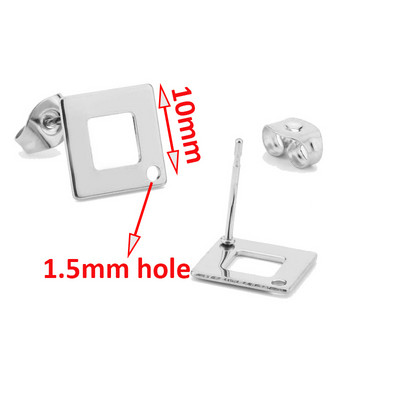 20 komada okruglih šipki od nehrđajućeg čelika Bazni konektori za naušnice 8 mm/10 mm/12 mm za dodatke za DIY izradu