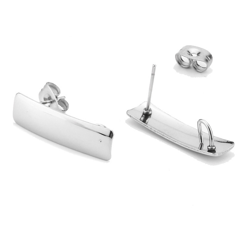 20 komada okruglih šipki od nehrđajućeg čelika Bazni konektori za naušnice 8 mm/10 mm/12 mm za dodatke za DIY izradu