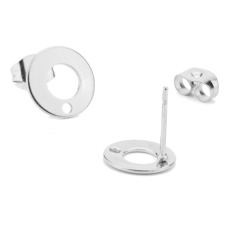 20 komada okruglih šipki od nehrđajućeg čelika Bazni konektori za naušnice 8 mm/10 mm/12 mm za dodatke za DIY izradu