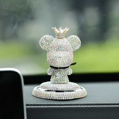 Új Charm Gloomy Bear légfrissítő díszek Crystal kreatív autódísz aromaterápiás kiegészítők
