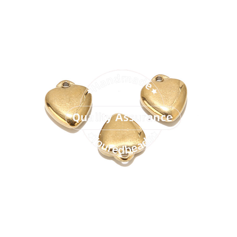 10 komada nehrđajućeg čelika od 10 mm ružičastog zlata od punog srca šarm perle za DIY žene ljubavne ogrlice narukvice