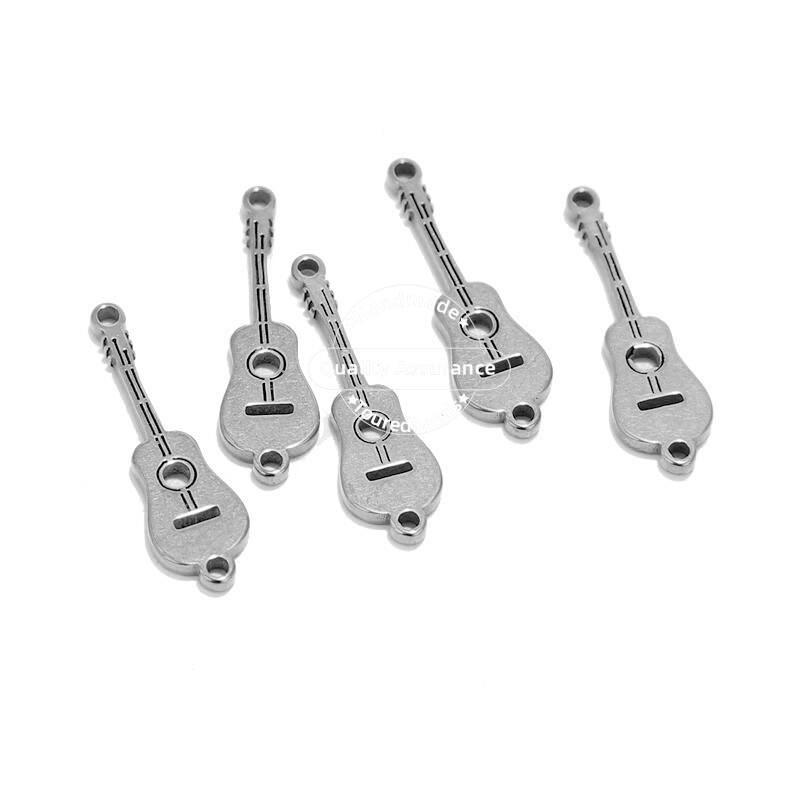 20db rozsdamentes acél arany zenei jegyzet gitárbűvös csatlakozók ékszerkészítéshez karkötő függő linkek 22mm