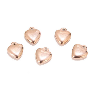 10 komada Puni privjesak u obliku srca od nehrđajućeg čelika 10 mm privjesci u obliku srca za DIY ljubavne ogrlice Narukvice Naušnice privjesci