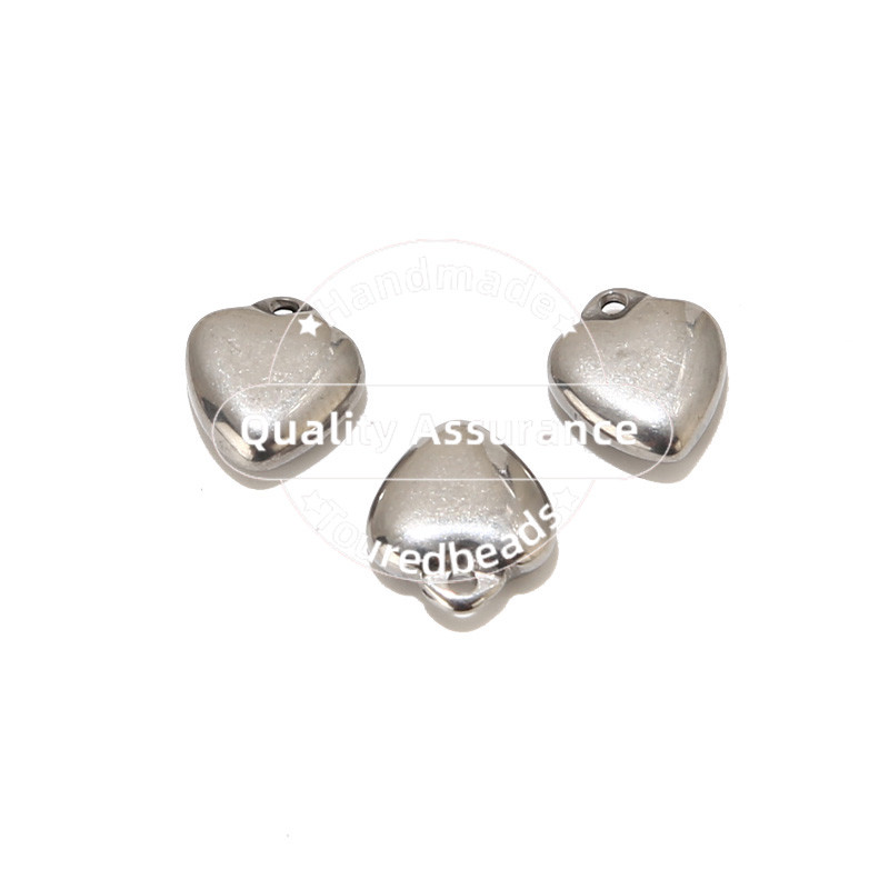 10 komada Puni privjesak u obliku srca od nehrđajućeg čelika 10 mm privjesci u obliku srca za DIY ljubavne ogrlice Narukvice Naušnice privjesci