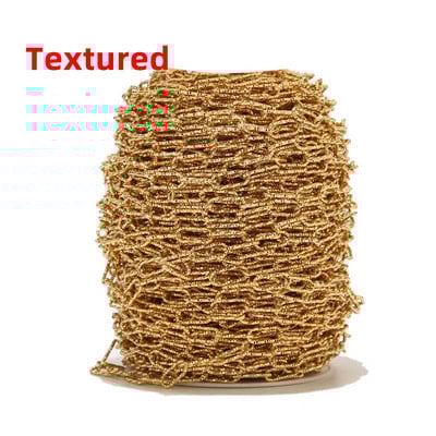 1M 7mm zlatni lančići sa spajalicama od nehrđajućeg čelika s glatkom teksturom, teški šik ovalni rolo lanac prikladan za pribor za izradu nakita