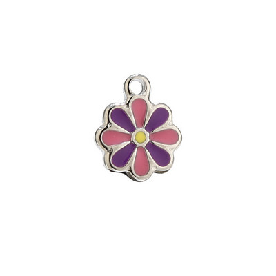 5 komada višebojnih emajliranih privjesaka od nehrđajućeg čelika, cvijeta, zlatnih mini perli s tratinčicama, visećih privjesaka za dodatke za izradu nakita