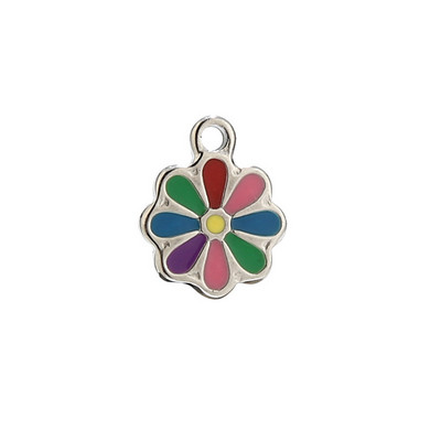 5 komada višebojnih emajliranih privjesaka od nehrđajućeg čelika, cvijeta, zlatnih mini perli s tratinčicama, visećih privjesaka za dodatke za izradu nakita