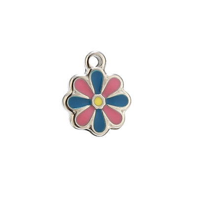 5 komada višebojnih emajliranih privjesaka od nehrđajućeg čelika, cvijeta, zlatnih mini perli s tratinčicama, visećih privjesaka za dodatke za izradu nakita