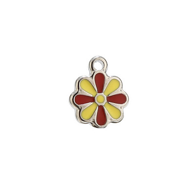 5 komada višebojnih emajliranih privjesaka od nehrđajućeg čelika, cvijeta, zlatnih mini perli s tratinčicama, visećih privjesaka za dodatke za izradu nakita