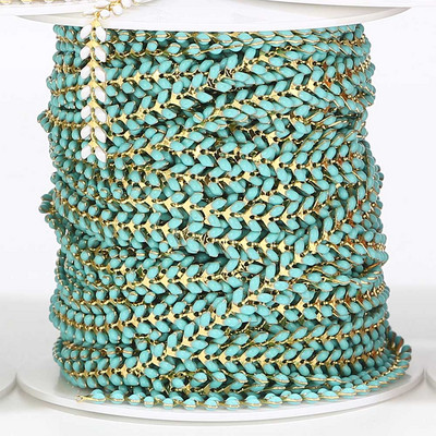 2 stope emajlirani mjedeni Chevron lanac 6 MM pozlaćeni lančići sa strelicama za gležanj Ogrlica Narukvica Izrada nakita Nalazi