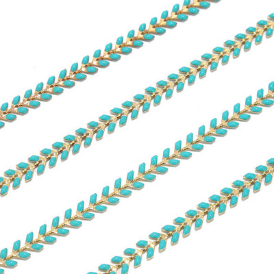 2 stope emajlirani mjedeni Chevron lanac 6 MM pozlaćeni lančići sa strelicama za gležanj Ogrlica Narukvica Izrada nakita Nalazi