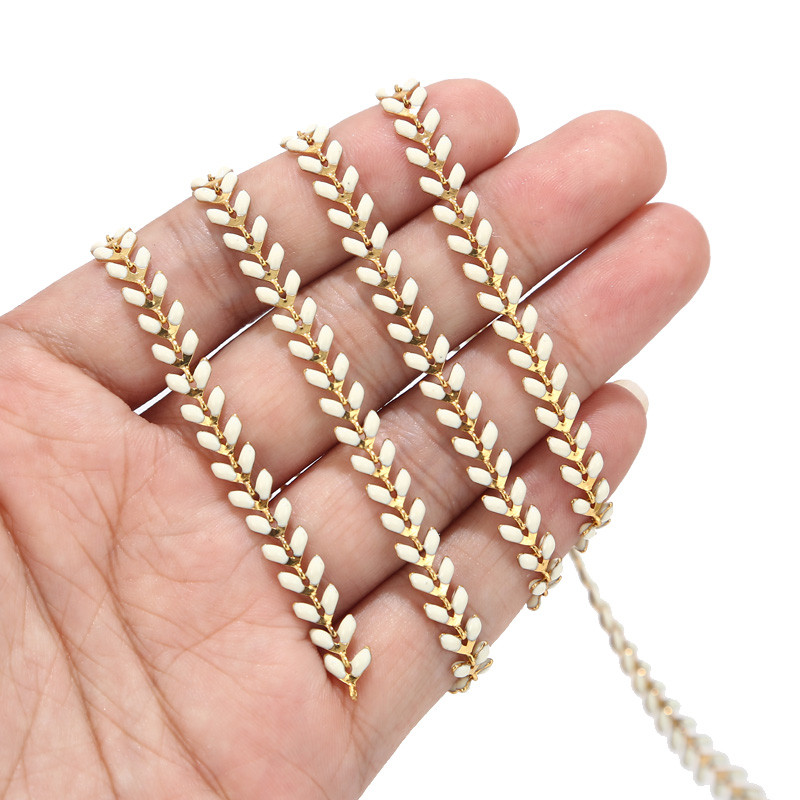 2 stope emajlirani mjedeni Chevron lanac 6 MM pozlaćeni lančići sa strelicama za gležanj Ogrlica Narukvica Izrada nakita Nalazi