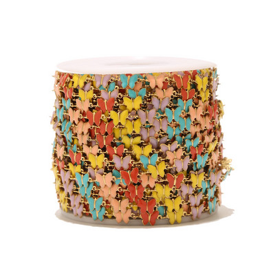 1M višebojni emajlirani lančići s leptirima od nehrđajućeg čelika za žene Ogrlica Narukvica Izrada bez nikla