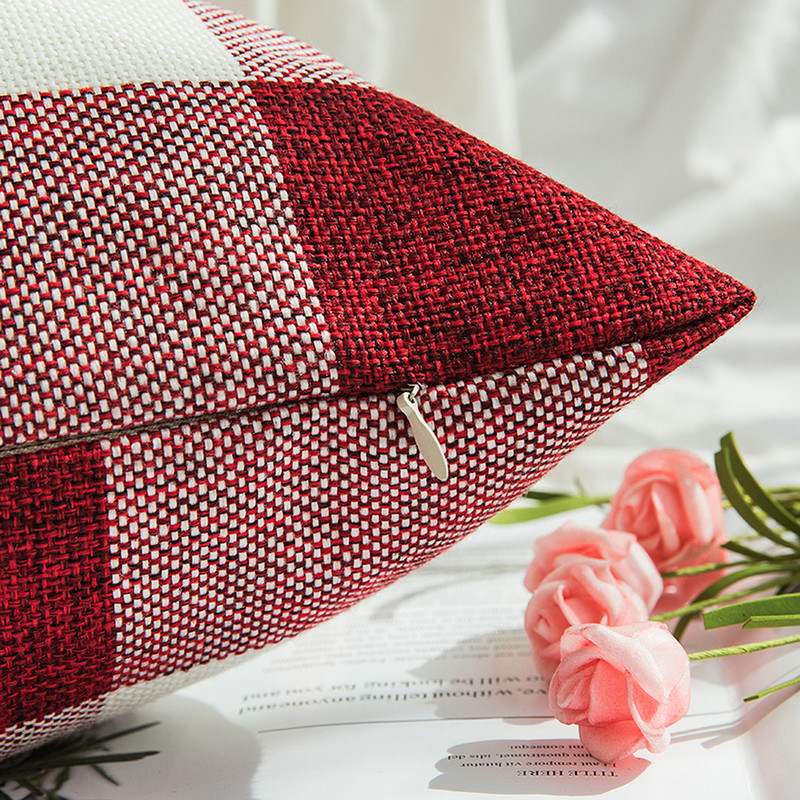 Husă de pernă în carouri la modă clasică, cu dungi geometrice, huse de pernă decorative pentru casă, perne de canapea, huse de perne