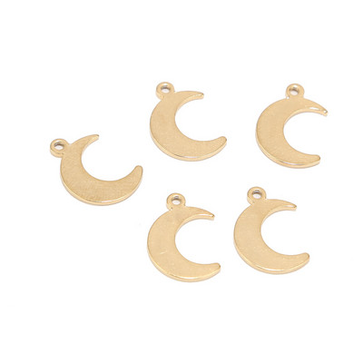 20PCS/lot Charms Moon Charm Findings Златни талисмани от неръждаема стомана за изработка на бижута