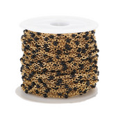 1 metar 2 mm širine od emajla od nehrđajućeg čelika Pozlaćeni lančići za kablove s perlama za DIY ogrlicu Izrada nakita