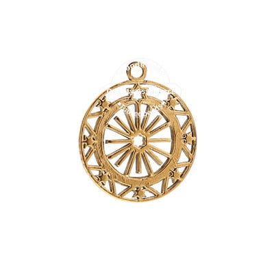 5 KOM. Zlatni šuplji kompas privjesci od nehrđajućeg čelika 20 mm zvjezdani privjesci za izradu ogrlica