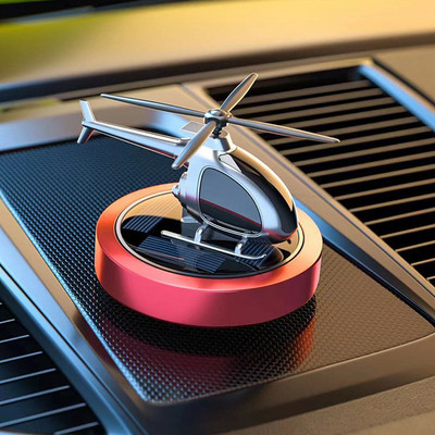 Alumīnija sakausējuma automašīnu smaržu mašīna Smaržu dekorēšana Automātiska saules enerģija automašīnas salona helikoptera modeļa ornamentu aksesuāri