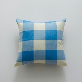 Καρό κάλυμμα μαξιλαριού Κάλυμμα μαξιλαριού Διακοσμητικό καρό Κάλυμμα Nordic Cushion κάλυμμα 45x45 Τετράγωνο Μαύρο Μπλε Μαξιλαροθήκη Διακόσμηση σπιτιού