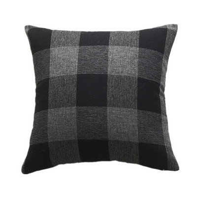 Karirana jastučnica Navlaka za jastuk Ukrasne karirane navlake Nordijska jastučnica 45x45 Kvadratna crno-plava jastučnica Uređenje doma