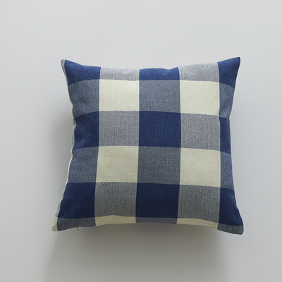 Karirana jastučnica Navlaka za jastuk Ukrasne karirane navlake Nordijska jastučnica 45x45 Kvadratna crno-plava jastučnica Uređenje doma