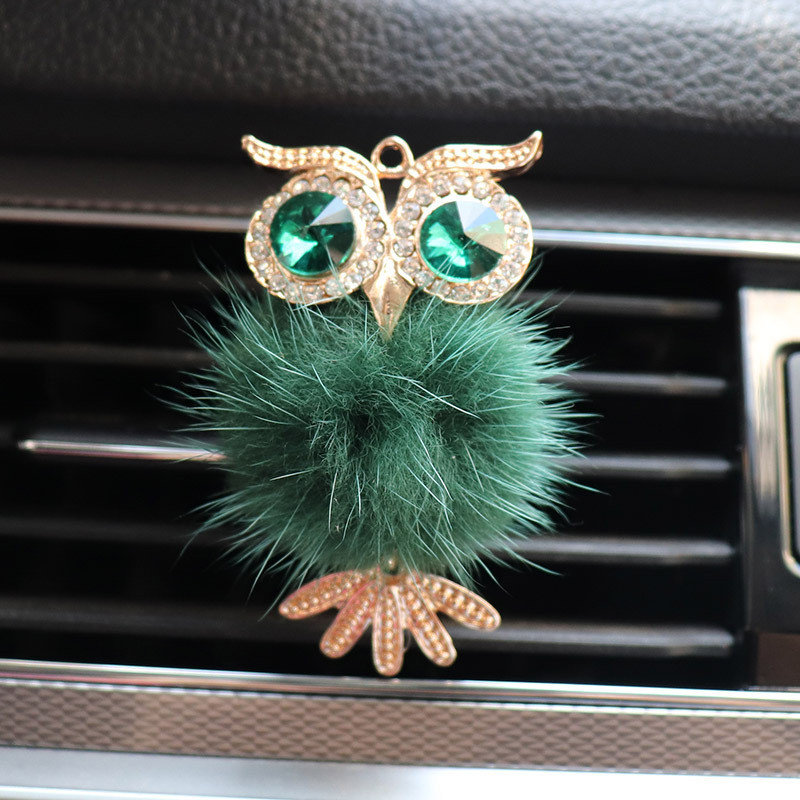 Crystal Fluffy Owl Osvježivač zraka za automobil Čvrsti raspršivač mirisa Klima-uređaj za automobil Izlazni ventilacijski otvor Stezaljka za parfem Dodaci za interijer