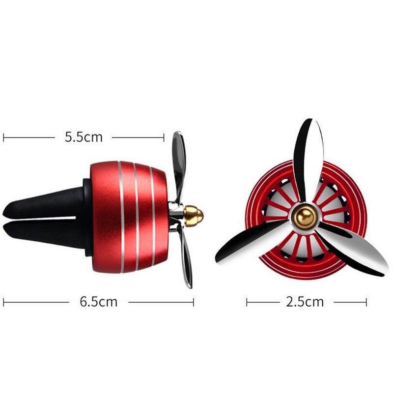 LED fény autós légfrissítő Air Force propeller alakú parfüm szellőző klip dekoráció aromaterápiás ventilátor autó parfüm