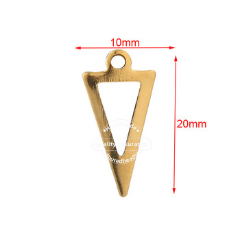 20 τμχ Ανοξείδωτο ατσάλι χρυσό τρίγωνο μενταγιόν γούρι για γυναίκες βραχιόλι κολιέ Κοσμήματα κατασκευής προμήθειες χονδρική