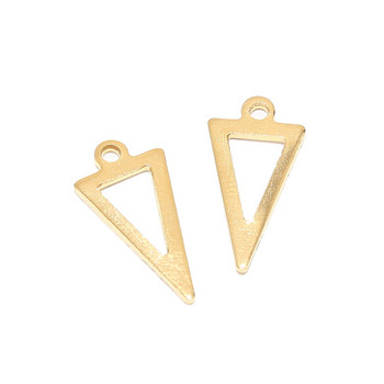 20 τμχ Ανοξείδωτο ατσάλι χρυσό τρίγωνο μενταγιόν γούρι για γυναίκες βραχιόλι κολιέ Κοσμήματα κατασκευής προμήθειες χονδρική