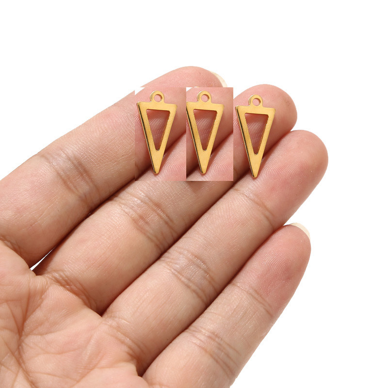 20 komada zlatnih trokutastih privjesaka od nehrđajućeg čelika za žene, narukvica, ogrlica, pribor za izradu nakita, veleprodaja