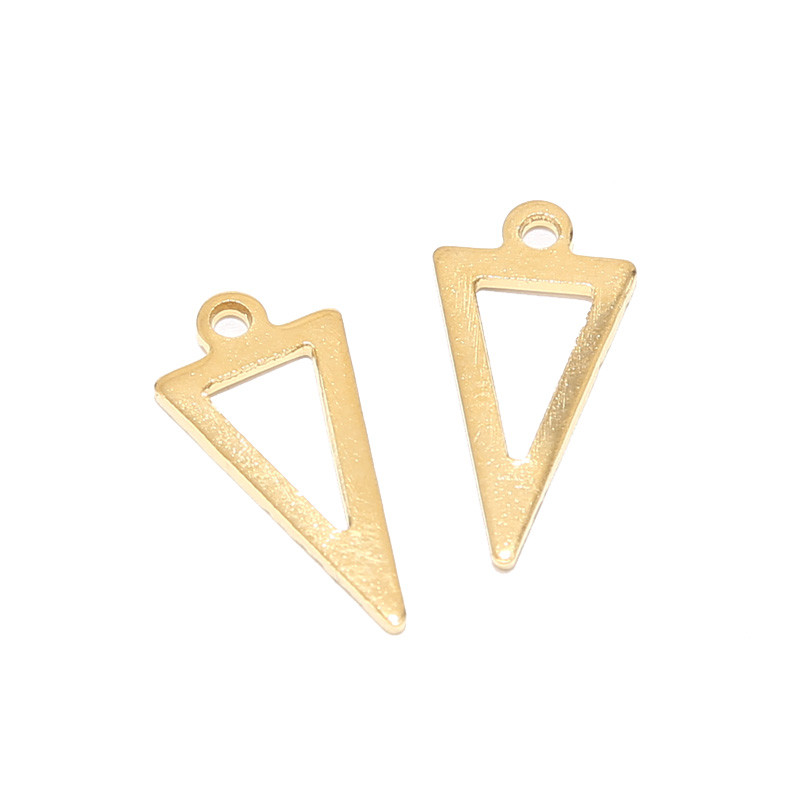 20 komada zlatnih trokutastih privjesaka od nehrđajućeg čelika za žene, narukvica, ogrlica, pribor za izradu nakita, veleprodaja