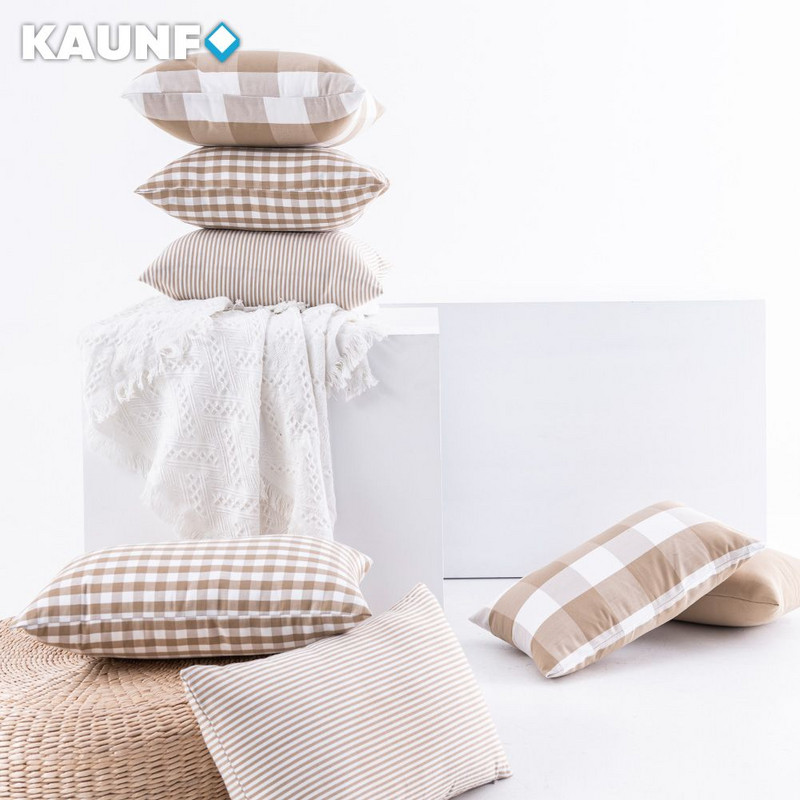 KAUNF Farmhouse Buffalo Check kockás díszpárnahuzatok dekoratív karácsonyi párnahuzatok pamut vászon párnahuzat lakberendezés