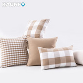 Krem smeđa karirana prugasta poliester pamuk platno jastučnica jastučnica stolac kauč kućni dekor jastučnica 30x50/45x45