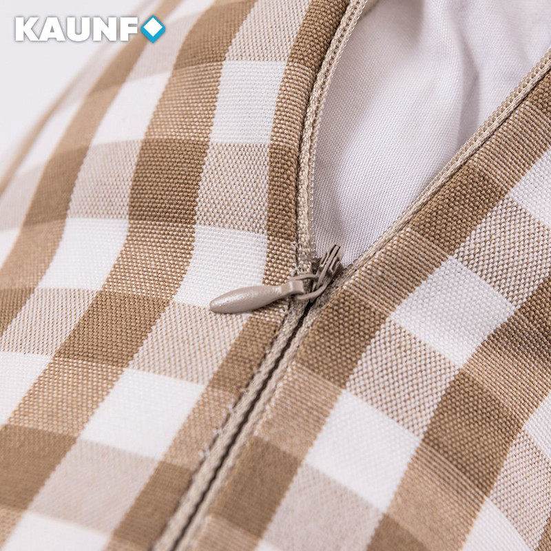 Krem smeđa karirana prugasta poliester pamuk platno jastučnica jastučnica stolac kauč kućni dekor jastučnica 30x50/45x45