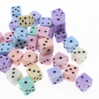 20 kom Mješovite prozirne akrilne perle za razmak od kockica 10 mm kvadratne šarene perle DIY dodaci za izradu nakita