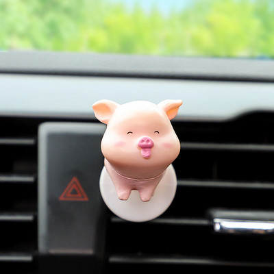 Automašīnu aromāts Smaržu klips Cute Net Red Piggy Gaisa kondicionētājs Gaisa izvads Aroma difuzors Automašīnu salons Produkti Sieviešu Rozā