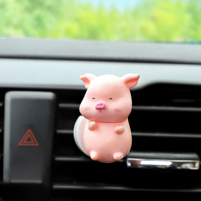 Automašīnu aromāts Smaržu klips Cute Net Red Piggy Gaisa kondicionētājs Gaisa izvads Aroma difuzors Automašīnu salons Produkti Sieviešu Rozā