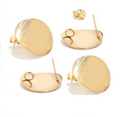 40 komada zlatnih klinova za naušnice od nehrđajućeg čelika s petljom savijenim okruglim dijelovima uha za izradu naušnica